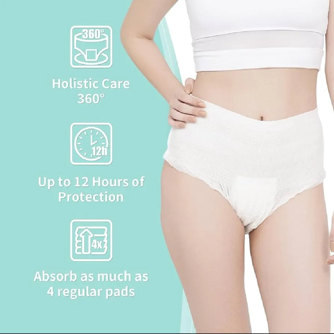 Ezi-Pants Sanitary Pants Ultra Absorbent Protection upto 12 hours - SMALL Waist 26in - 34in (For Smart body)
